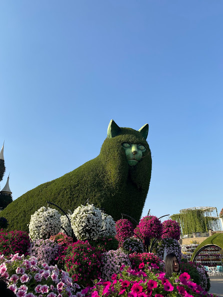 Cat Sculpture in Miracle Gardens 